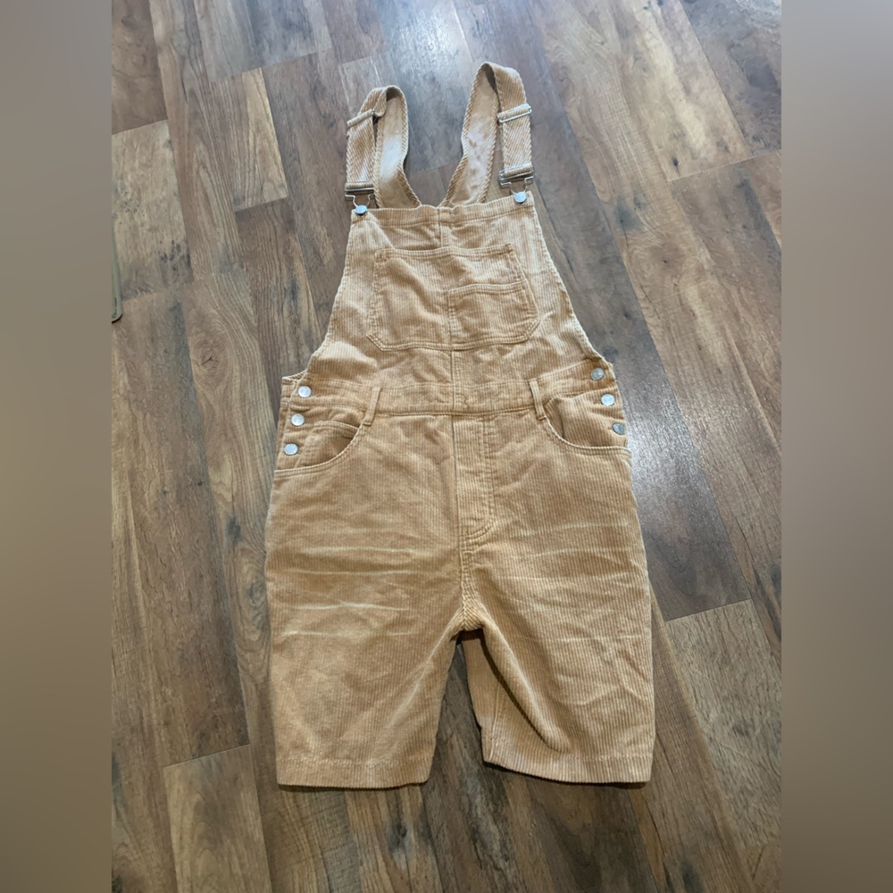 BiBi Tan Corduroy Shortall Overall Sz L